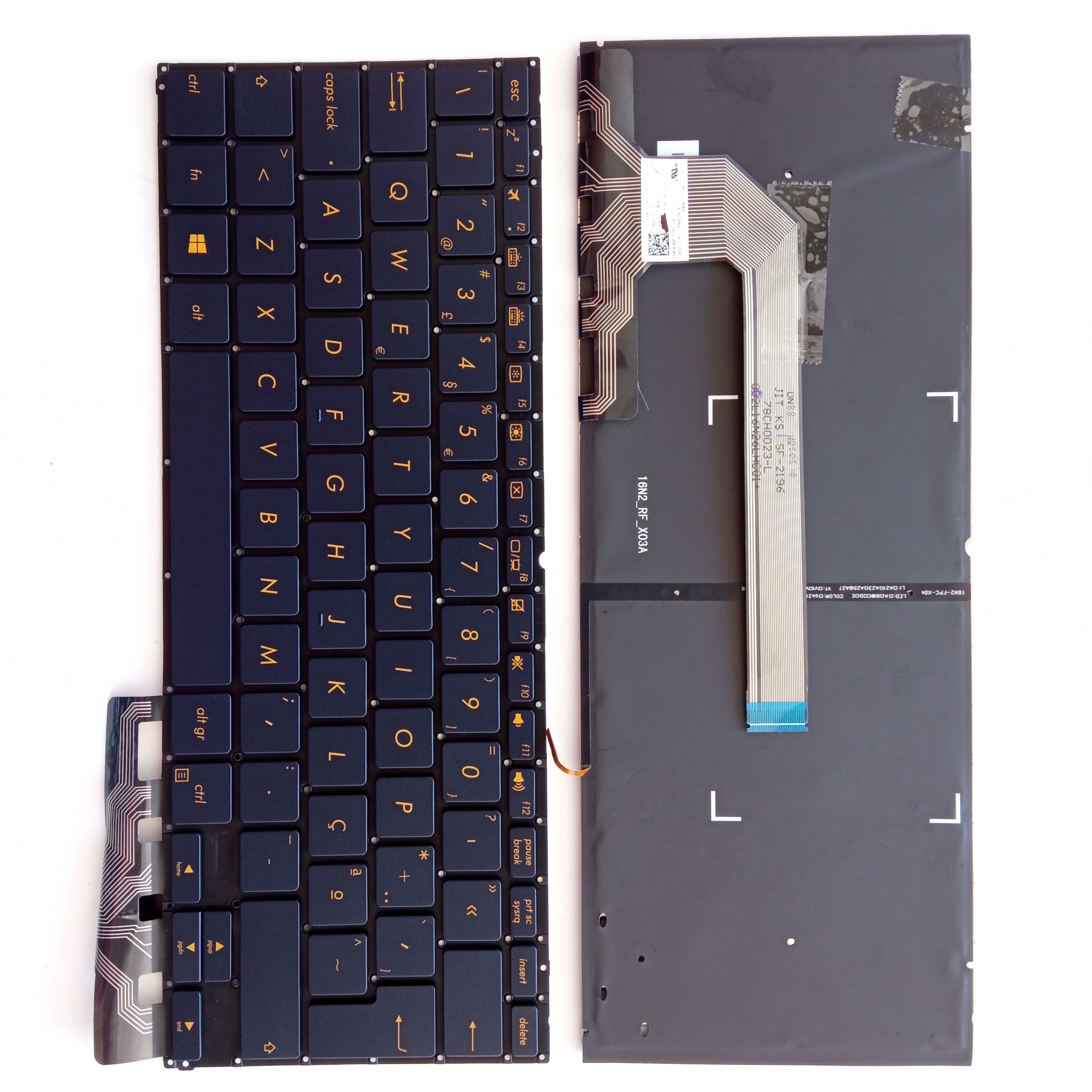 Picture of New Replacement Laptop Keyboard For ASUS UX370/UX370UA/Q325U/Q325UA Blue Backlit PO Layout